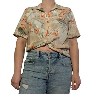 Vintage d'allairds Floral Button-Up Shirt